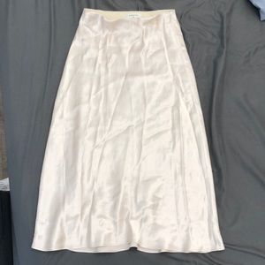 COPY - Babaton Cream silk midi skirt